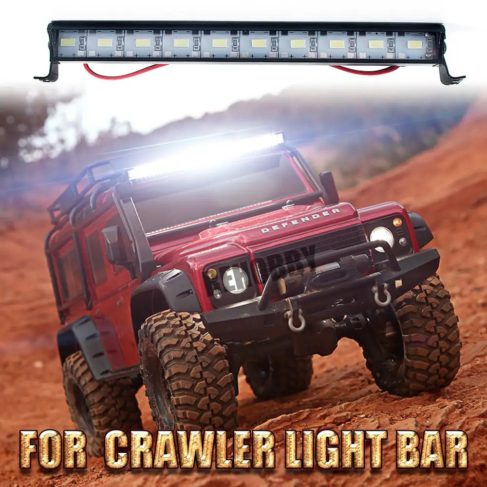 RC Car Super Bright Roof Lamp 6 10 LED Light Bar for 1/10 RC Crawler Traxxas Trx-4 Trx4 Axial SCX10 90046 D90 Tamiya CC01 KM2