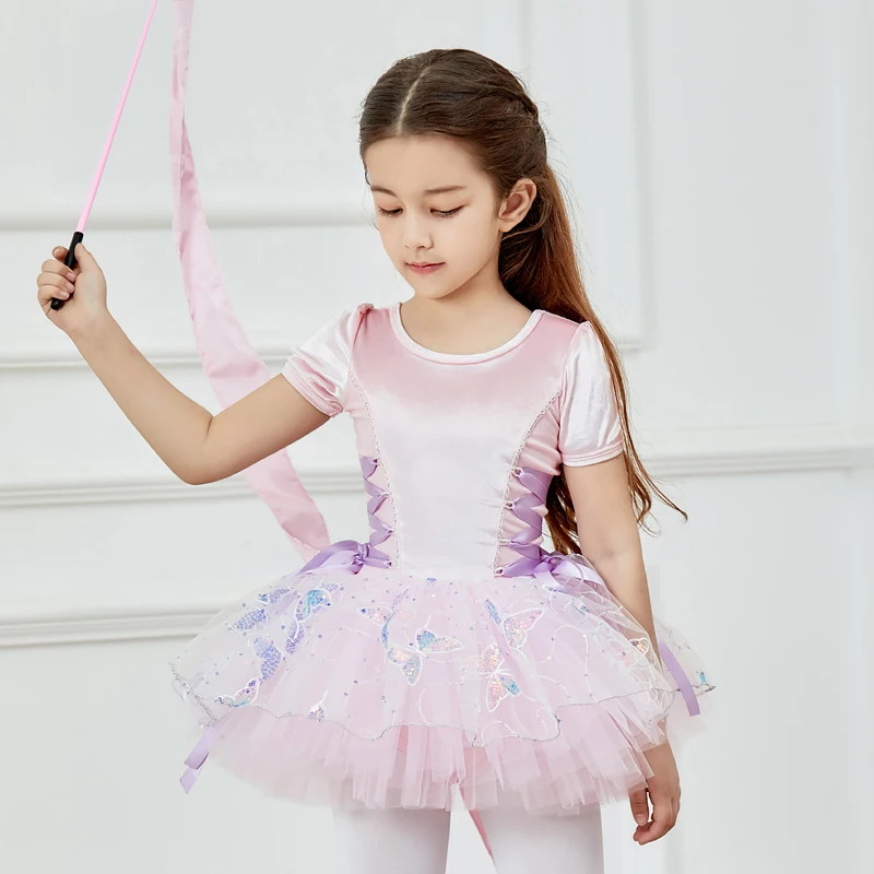 Velvet Professional Ballet Tutu Dress Girl Dance Costume Child Performance Ballerinas Tutu Kids Child Carnival Jazz Dance Dress