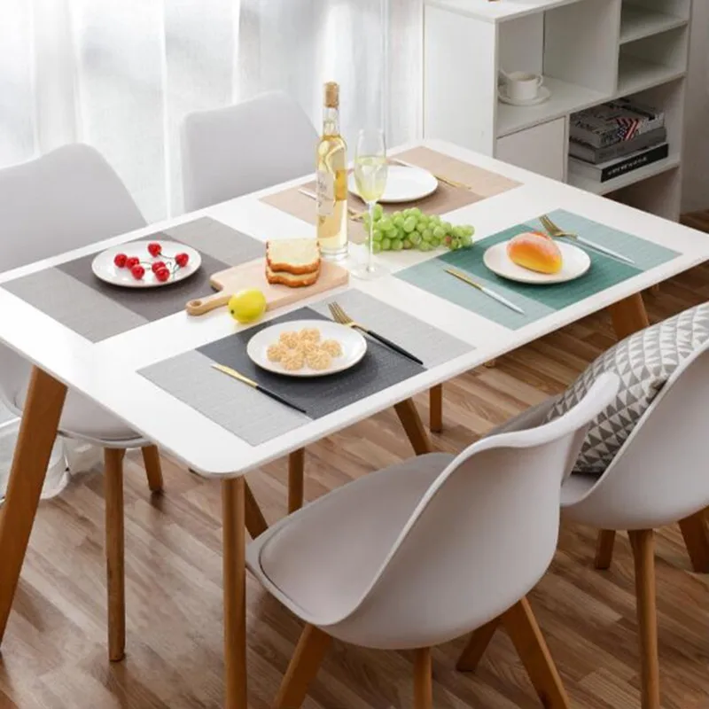 4pcs/ Set PVC Placemats Dining Table Place Mats Non-slip Dish Bowl Placement Heat Resistant Table Decorative Mats Plastic - Image 2