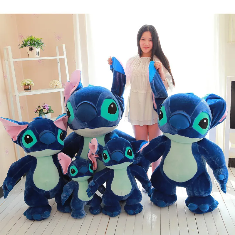 Disney-muñeco de Peluche de Anime Lillo & Stitch para niños, juguete de Peluche de gran tamaño, regalo de cumpleaños