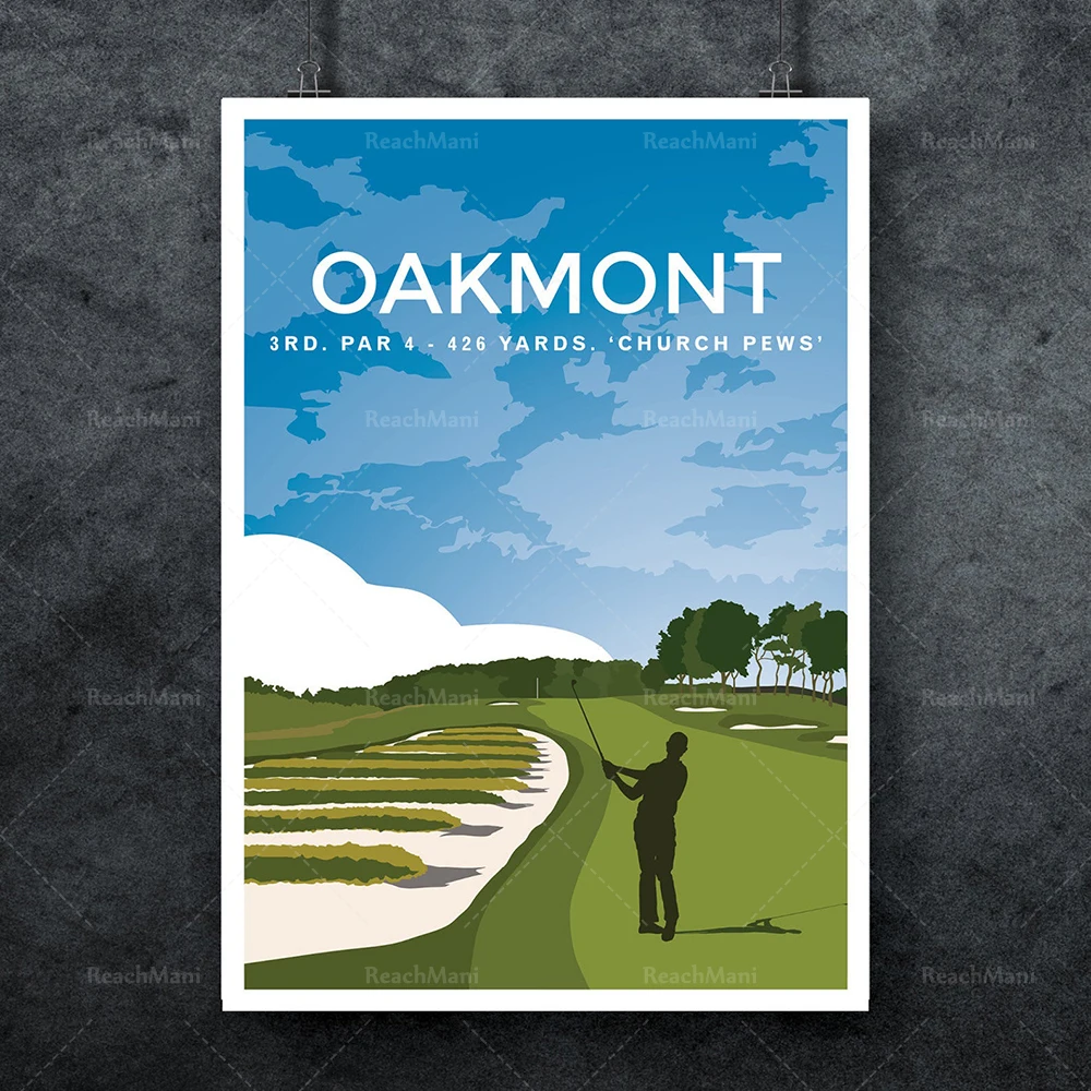 Royal Dornoch Golf. Pebble Beach Golf Club dixième trou voyage affiche Ecosse Glasgow affiche impression golfeur impression cade