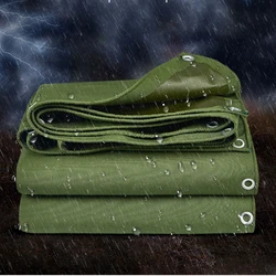 Thickness 0.8mm Canvas Tarpaulin Rainproof Cloth Outdoor Windbreak Sunscreen Garden Plant Car Cover Rainproof Sail PVC Coated