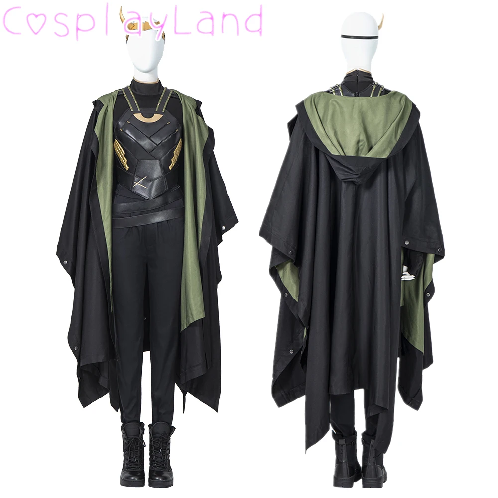 

The Variant Sylvie Costume Halloween Superhero Lady Loki Outfit Fancy Heroine Carnival Party Women Clothing Helmet Cape