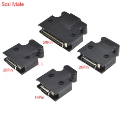 1 Piece DIY SCSI Male Connector HPCN 14 20 26 36 50 Pin Socket Connector Servo Receptacles Header Contact Wire Solder