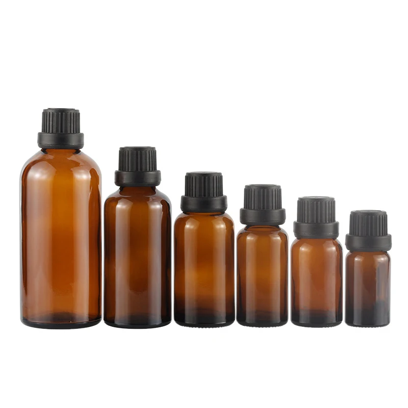 

10ml 15ml 30ml 50ml 100ml Brown Glass Drop Bottle Aromatherapy Liquid for essential basic massage oil Pipette Bottles Refillable