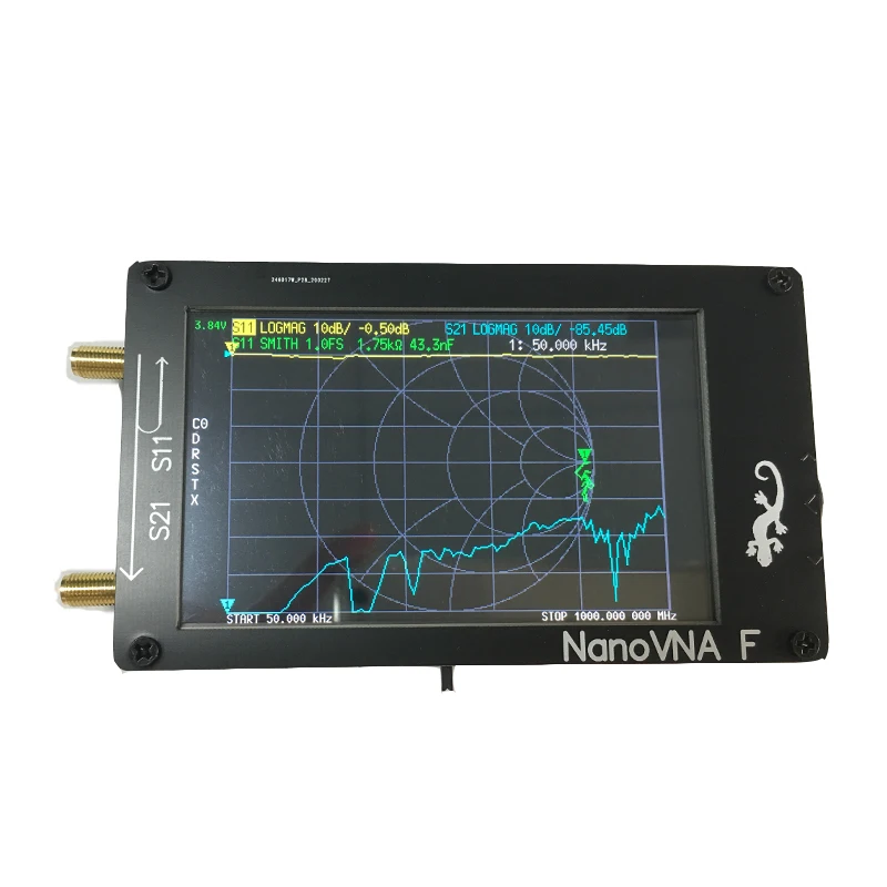 

50KHz-1.5GHz NanoVNA-F VNA Vector Network Analyzer SWR Meter + 4.3inch LCD Support Shortwave UHF HF VHF Antenna Analyzer