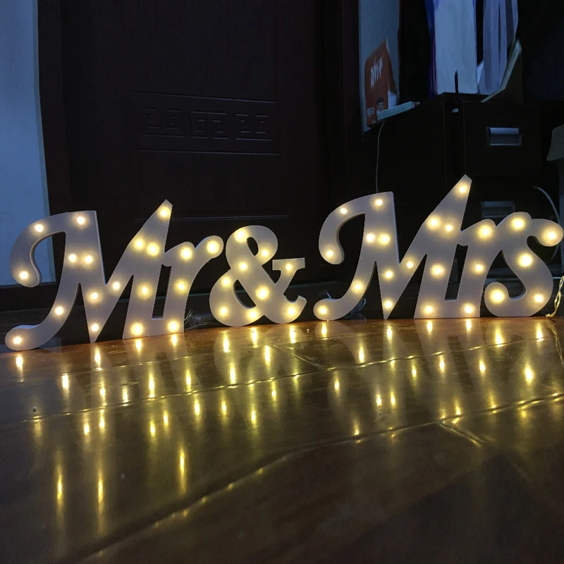 MR & MRS-LED Letters Light, Marquee Sign, Illuminated Letters, Custom Made