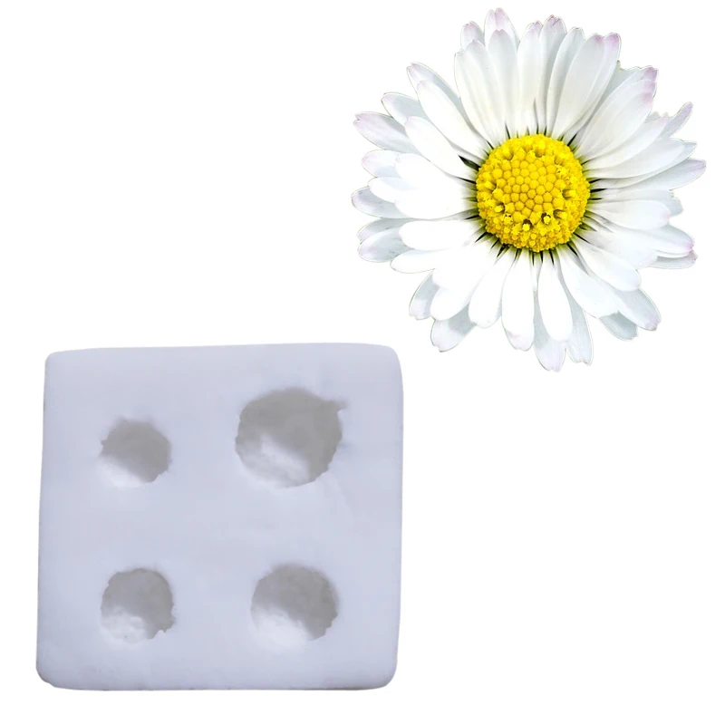 Stamen Sunflower Daisy Silicone Mold Veiners Fondant Mould Clay Gumpaste Mold,Sugarcraft Cake Decorating Tools M2813