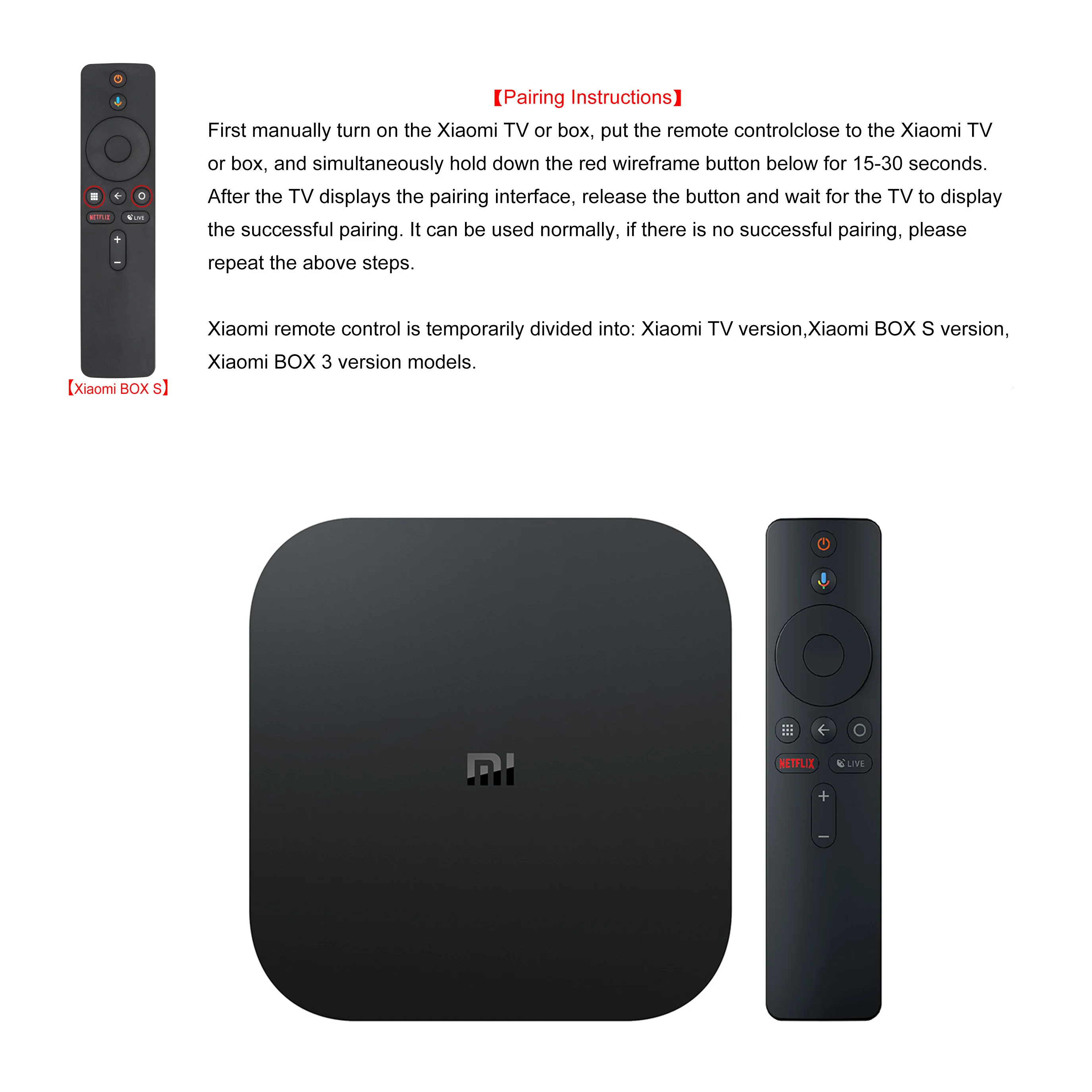 New Replacement For mi MI Box S XMRM-006 MDZ-22-AB Voice Bluetooth RF Remote Control with the Google Assistant Control