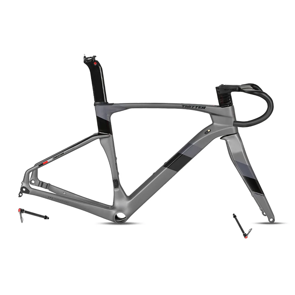 

TWITTER XC carbon fiber road bike frame disc brake 700C barrel pumping 12*142mm gravel bike frame carbon road bike frame