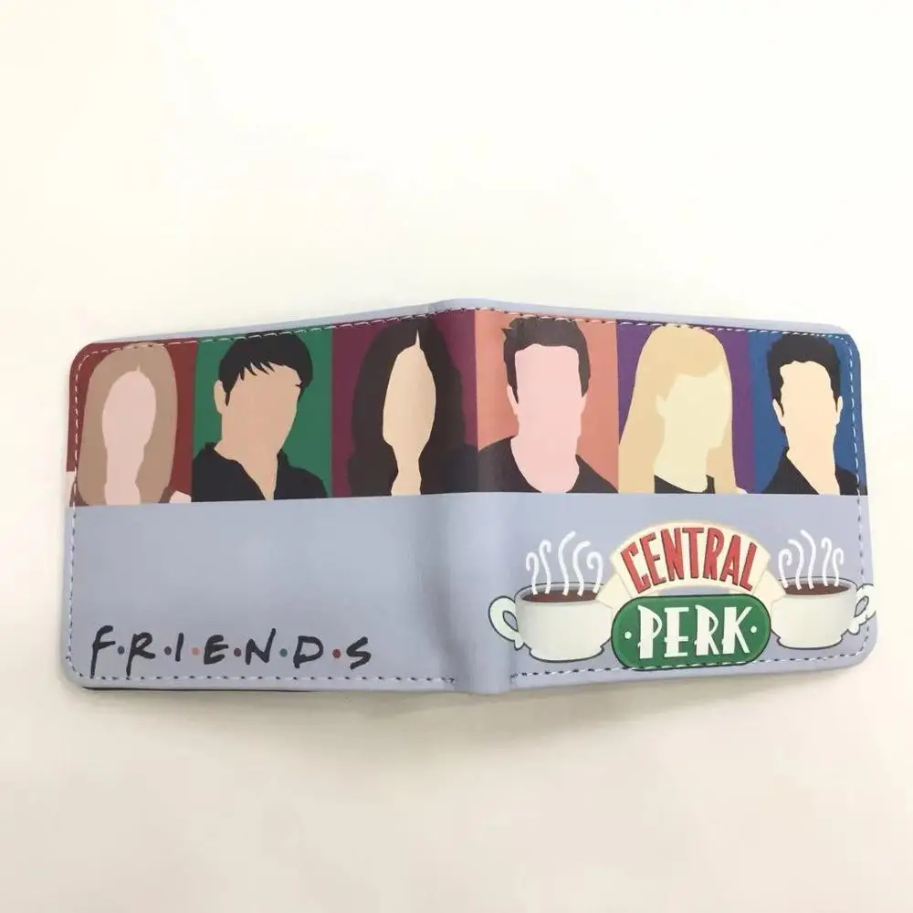 Cartera estampada de Friends The Office para hombres, niños y niñas, billetera corta de PU, soporte de dinero para Parque Central