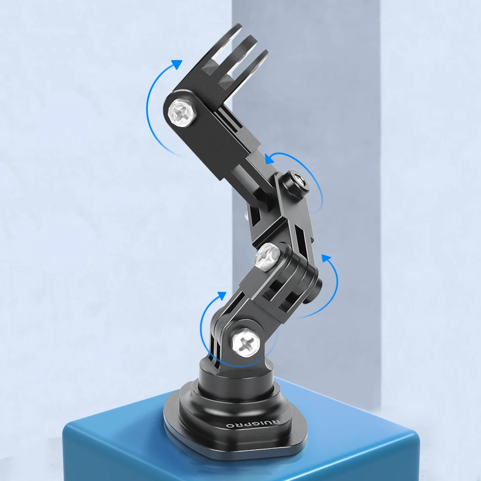 سبائك الألومنيوم تمديد الذراع خوذة جبل الذاتي صور جبل ل GoPro بطل ماكس 10 9 8 7 6 5 4for XiaoYi عمل كاميرا الملحقات