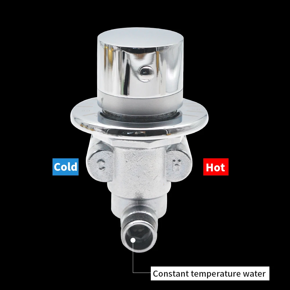 Imagem -04 - Misturador Termostático de Latão Escondido para Sistema de Chuveiro Controle de Temperatura da Água Válvula de Torneira do Banheiro Válvula de Controle g 2