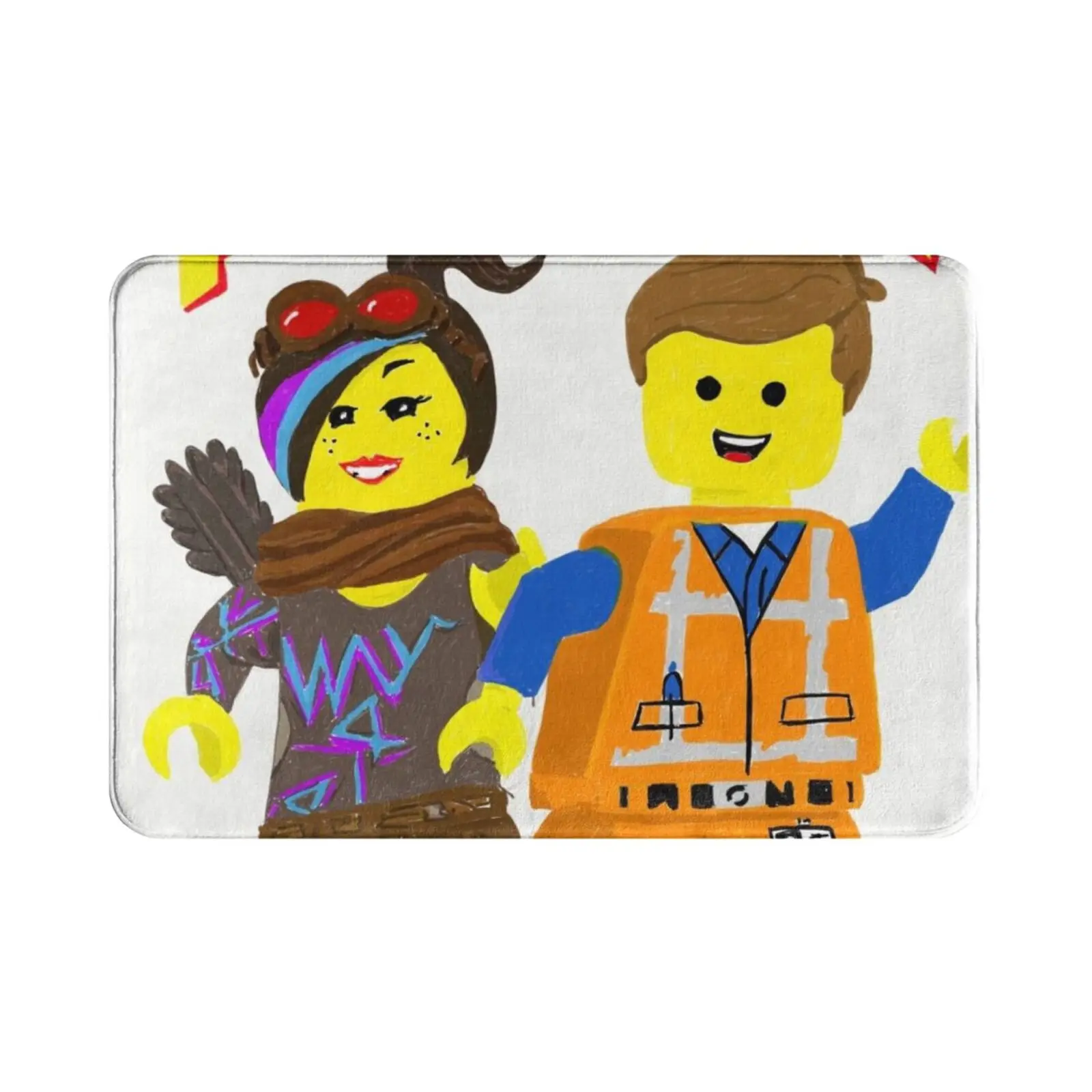 Everything’s Awesome Carpet Mat Rug Cushion Soft Everything S Awesome Movie Emmet Lucy Wildstyle