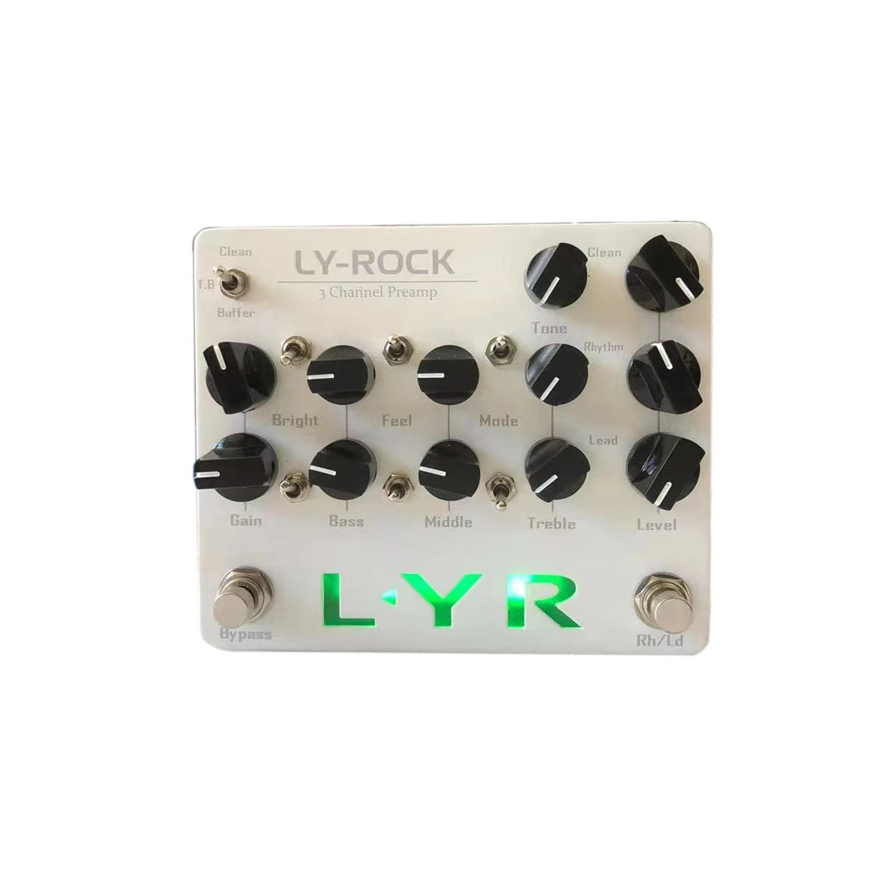 LYR PEDALS ly rock ,Guitar pedal 3-channel pre landing guitar single effect device,professional effect pedal,White,True bypass