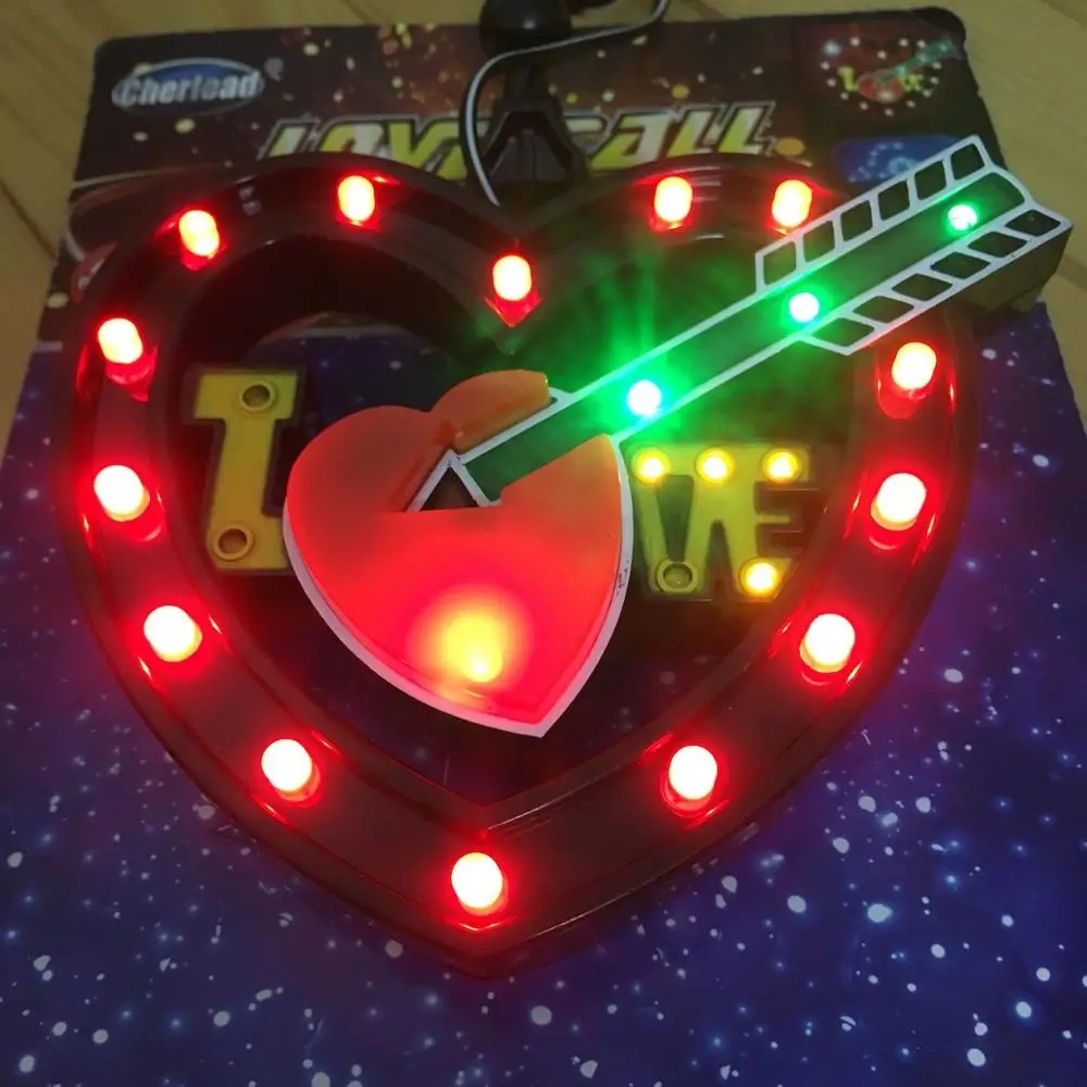 Heart Lamp DJ RGB Colorful Music LED Lights Flash Waterproof For Outdoor Garden Christmas Party Valentine Wedding Decoration