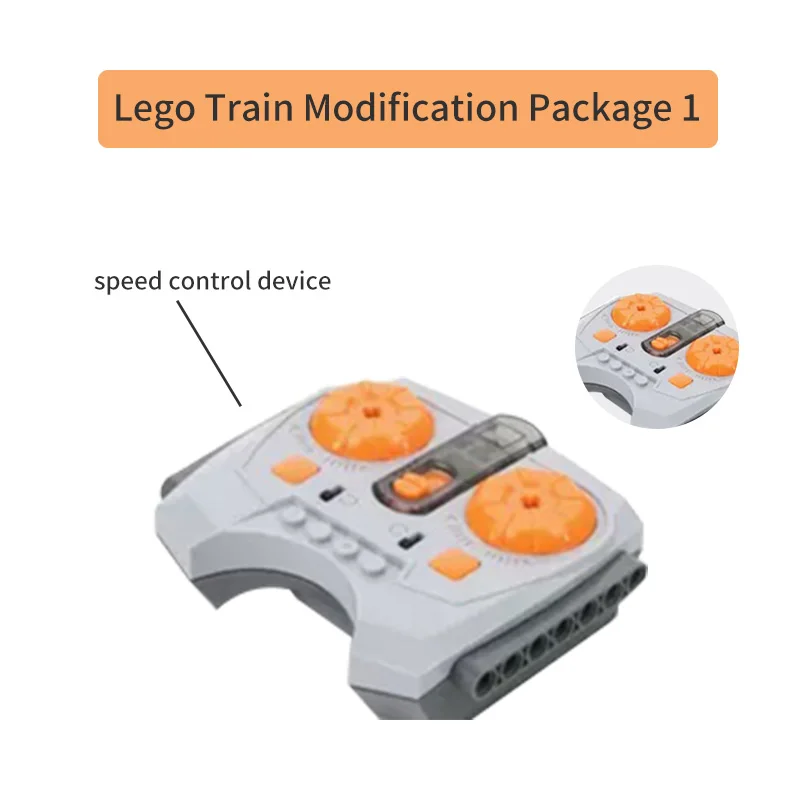 Building blocks compatible with Train model building block modification package speed control, RC receiver, lithium battery box