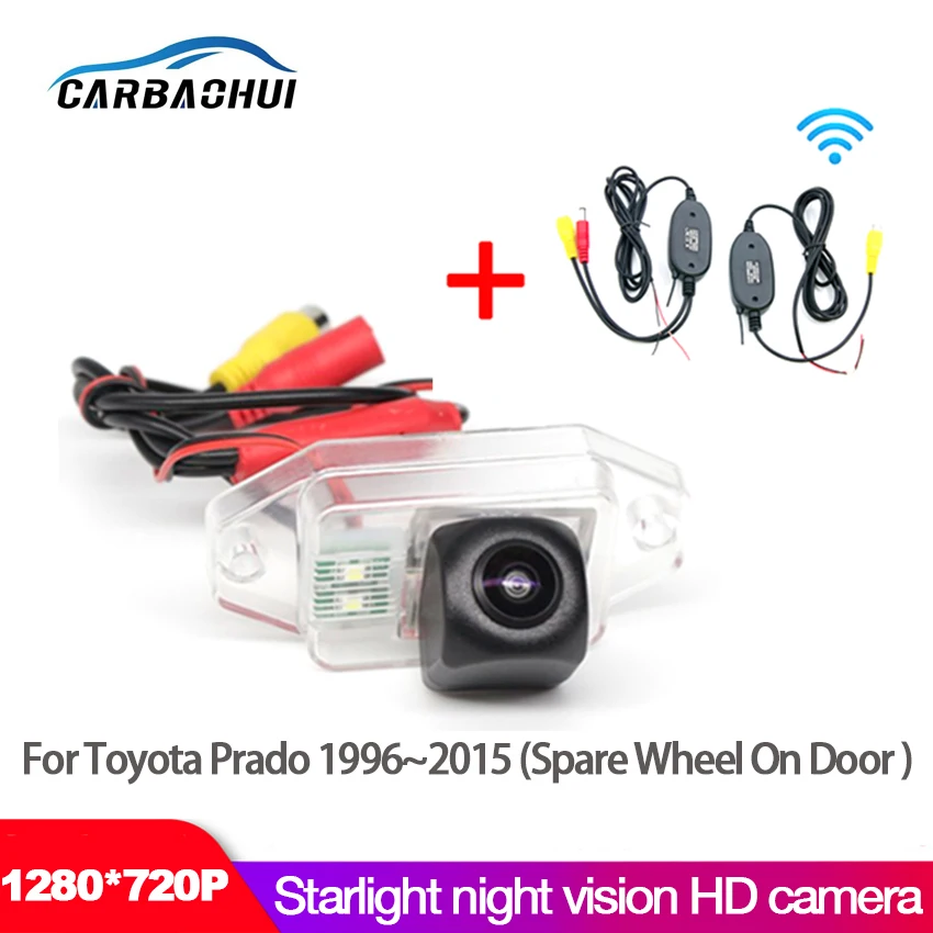 

Car wireless Rear View Camera For Toyota Prado 1996~2015 (Spare Wheel On Door ) Night Vision Waterproof high quality HD CCD