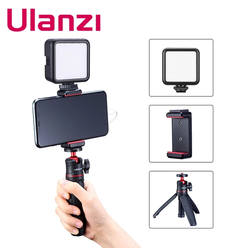 Ulanzi ST-07 Extend Tripod Dimmable LED Video Light Vlog Tripod Kit Youtube Live Conference Light Kit