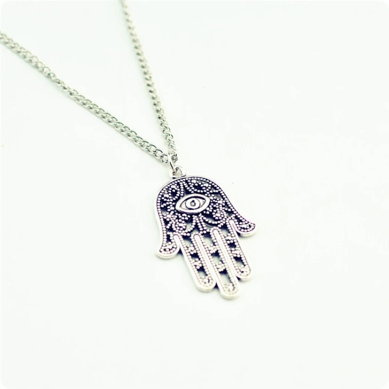 New Design Trendy Hamsa Hand Of Fatima Pendant Necklace For Women Men Fashion Turkish Jewelry Gift Wholesale