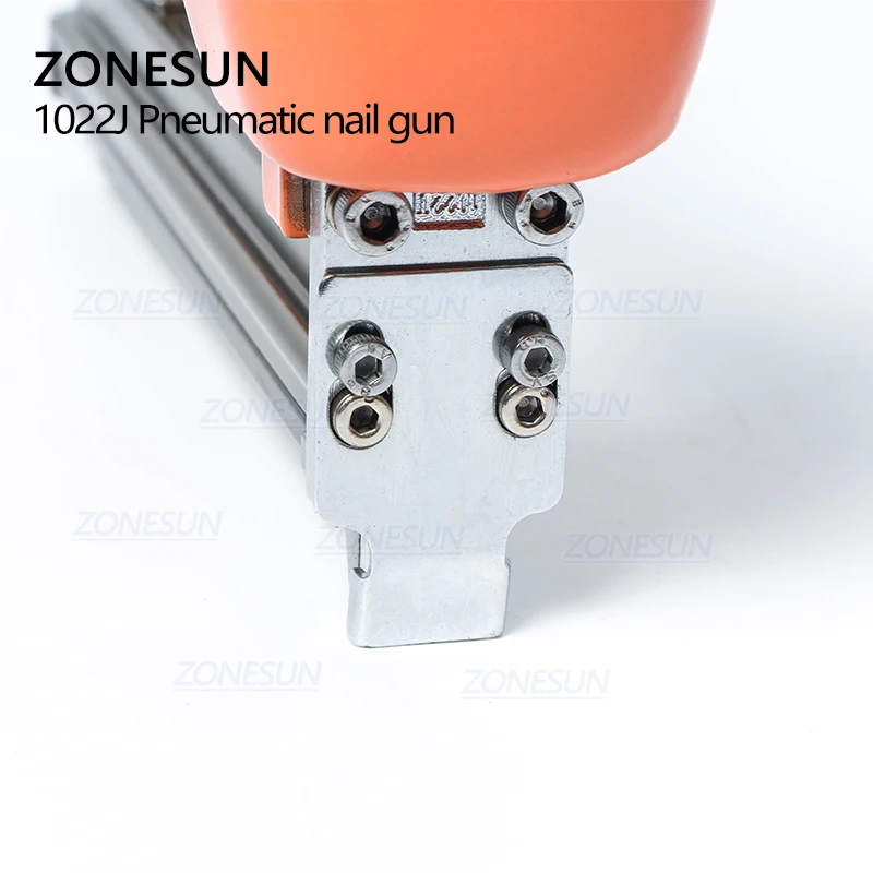 ZONESUN 1022J Pneumatic Staple Gun Air Brad Door-shaped Nails Gun Furniture Wood Sofa Woodworking Air Stapler