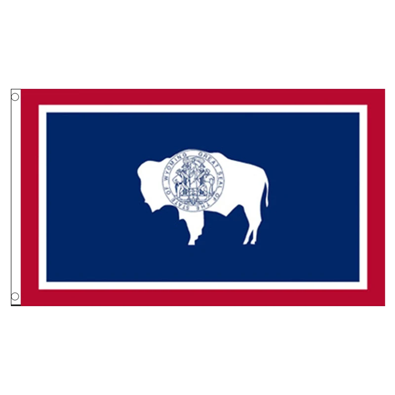 

xvggdg State of Wyoming Flag Of USA print Polyester banner flag