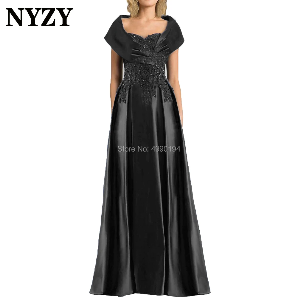 Blau Spitze Satin Off Schulter Elegante Mutter der Braut Kleider 2020 NYZY M269B Formales Kleid Robe de Soiree vestidos de fiesta