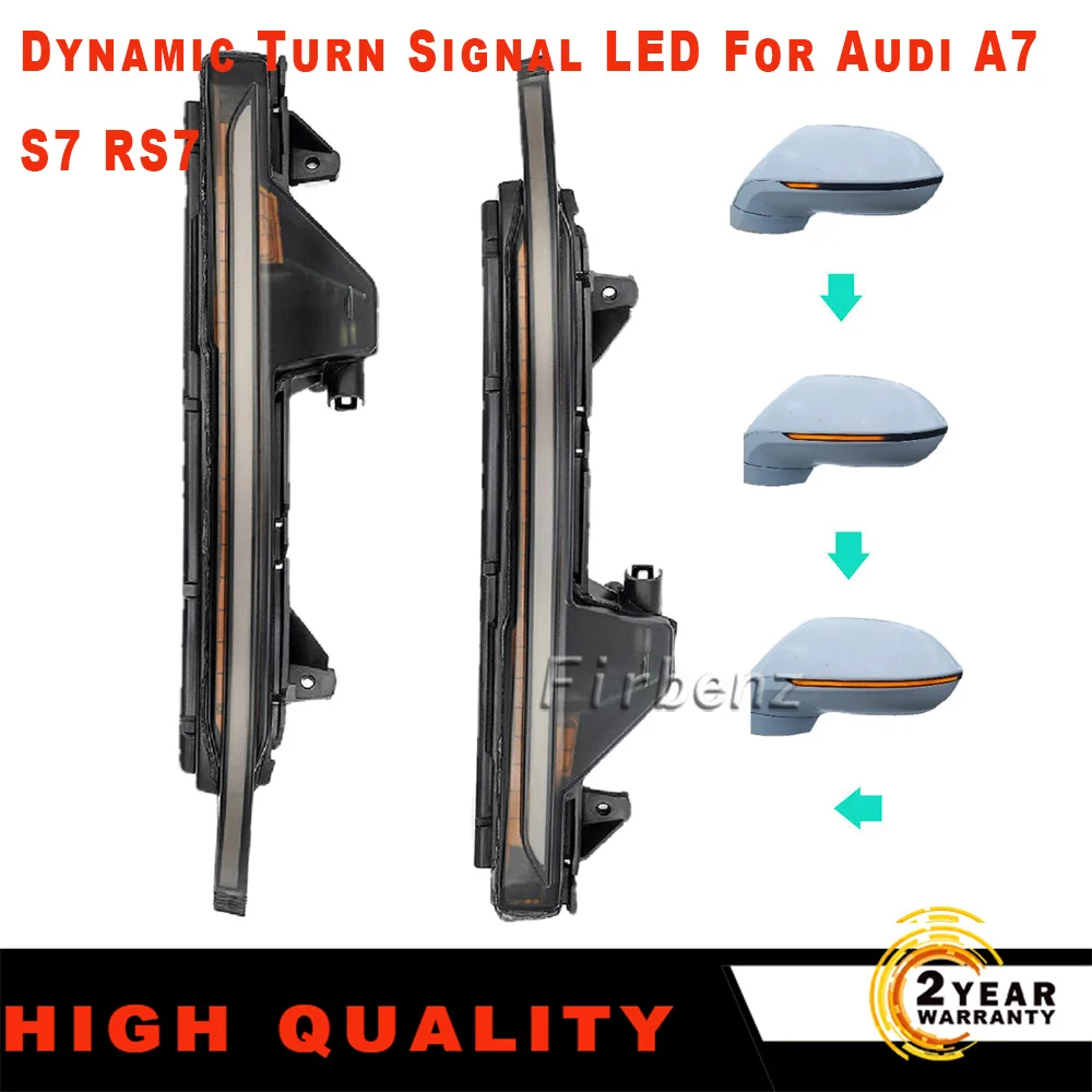 

Dynamic Turn Signal LED Side Wing Rearview Mirror Sequential Indicator Blinker Repeater Light For Audi A7 S7 RS7 4G8 2010-2017