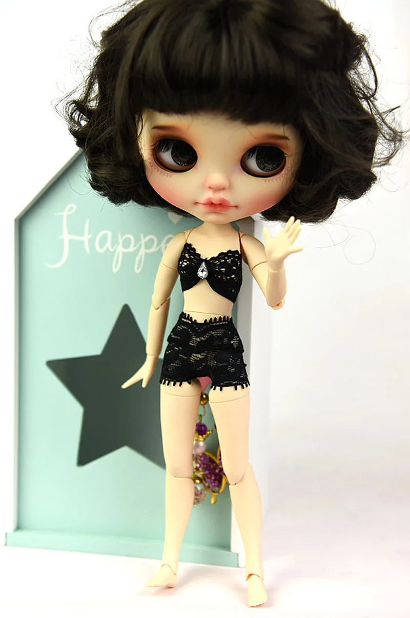 Soft Lace Underwear Bra & Briefs For Blyth Licca Doll Clothes 1/6 Doll Clothes Knickers For Blythe BJD Dolls Top & Underpant