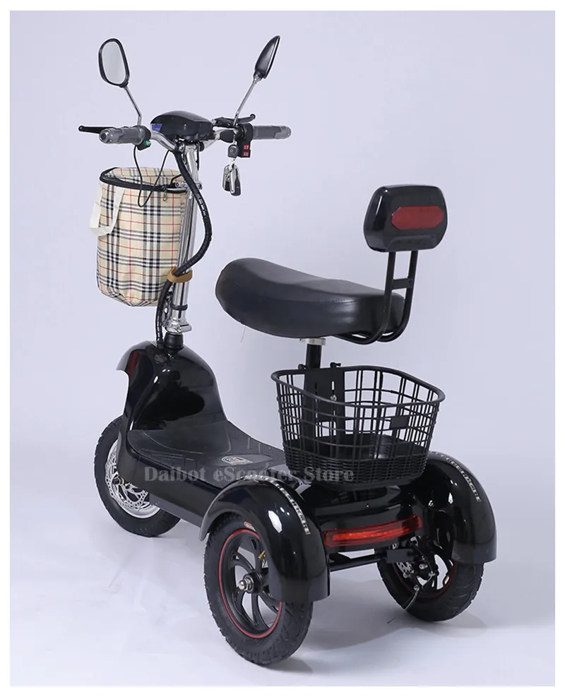 Daibot Electric Scooters For Elderly/Disabled 3 Wheels Electric Scooters 12 Inch 48V 500WPortable Adult Electric Tricycle