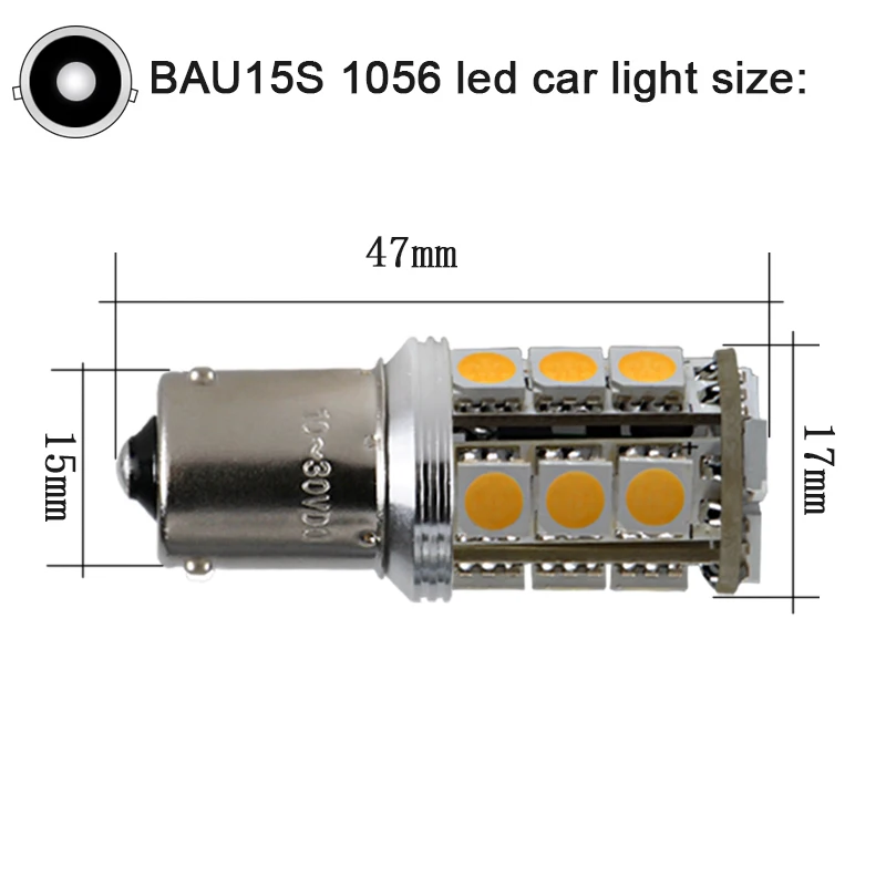 1156 BAU15S Led Light On Car Auto Truck Turn Signal Bulb 12 24 Volt Canbus 7507 PY21W 1156PY 12v 24v DRL Tail Interior Lamp