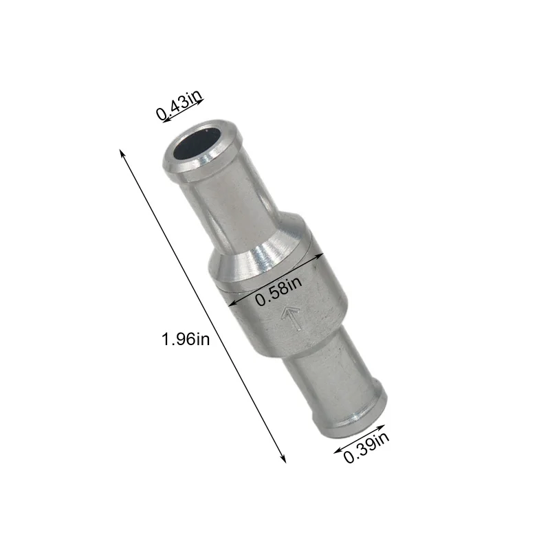 Válvula de retención unidireccional de aleación de aluminio de 6-12mm, válvula de retención de combustible, gasolina, diésel, para bombas de agua y