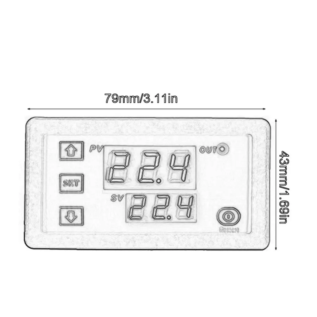 W3230 Temperature Controller Thermostat Dual LED Digital Temperature Regulator Detector Temp Meter Heat Cooler