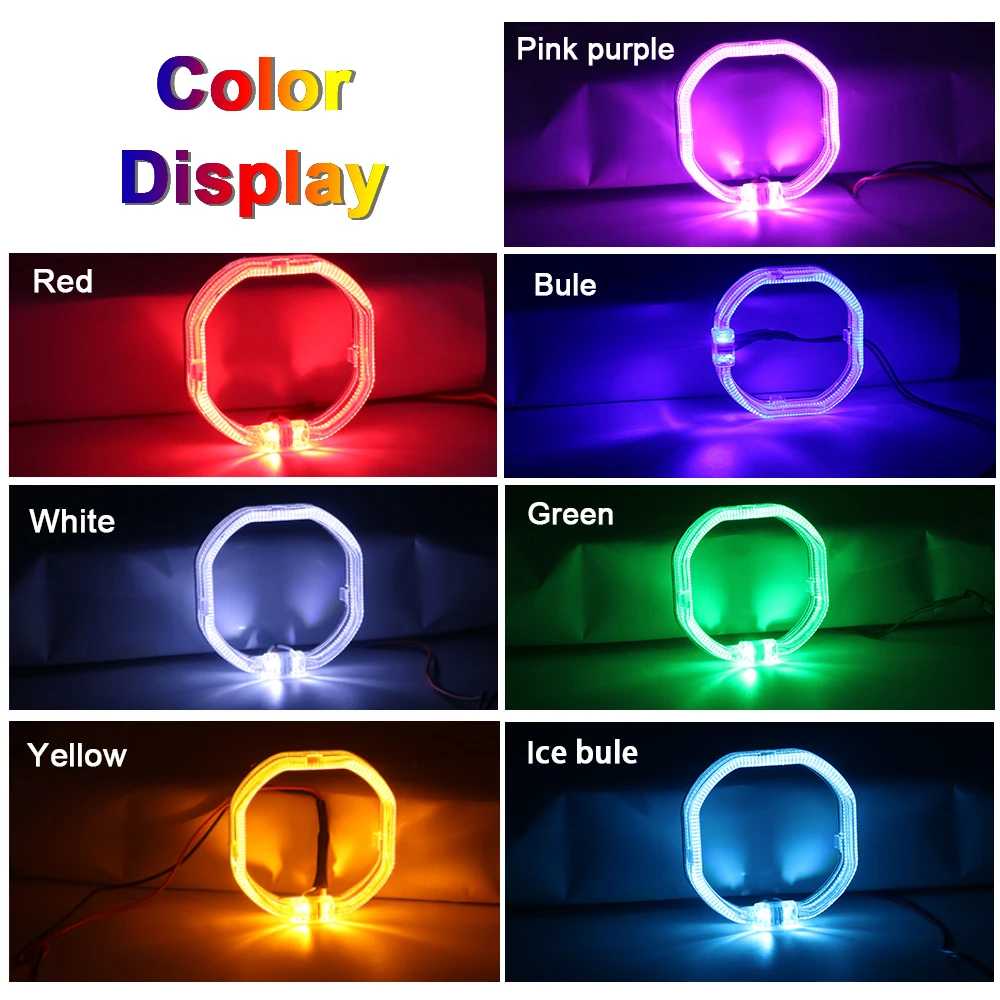 1Pair 76MM LED Angel Eyes Bulb Halo Ring Lamp Car Daytime Running Light DRL Fog Light Styling Light Decorative Lights