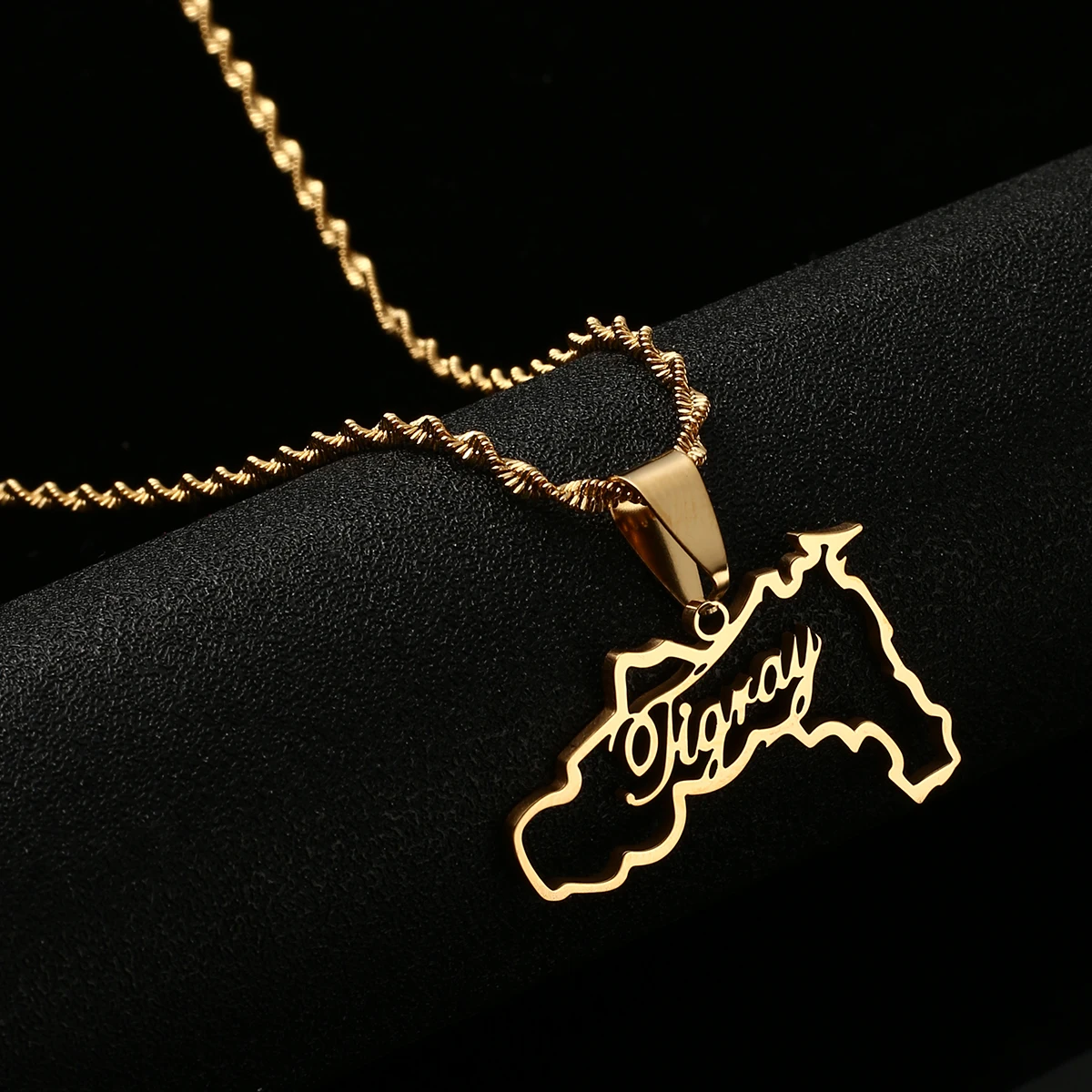Ethiopia Tigray Region With Heart Pendant Necklaces Charm African Ethiopian Jewelry for Women Girls image 4