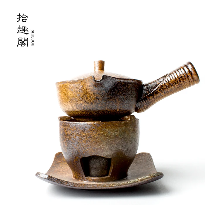 ★SheCu pavilion 】 Japanese coarse ceramic tea set tea pot of coarse pottery pot boil tea tea stove coarse pottery teapot