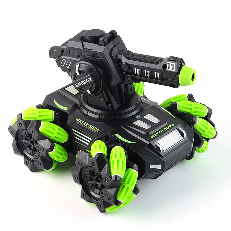 Wasserbombenstart Fernbedienung Tank Geste Sensor Seitliches Fahren Rotation Turm Simulation Spray Uhr Steuerung RC Tank Spielzeug
