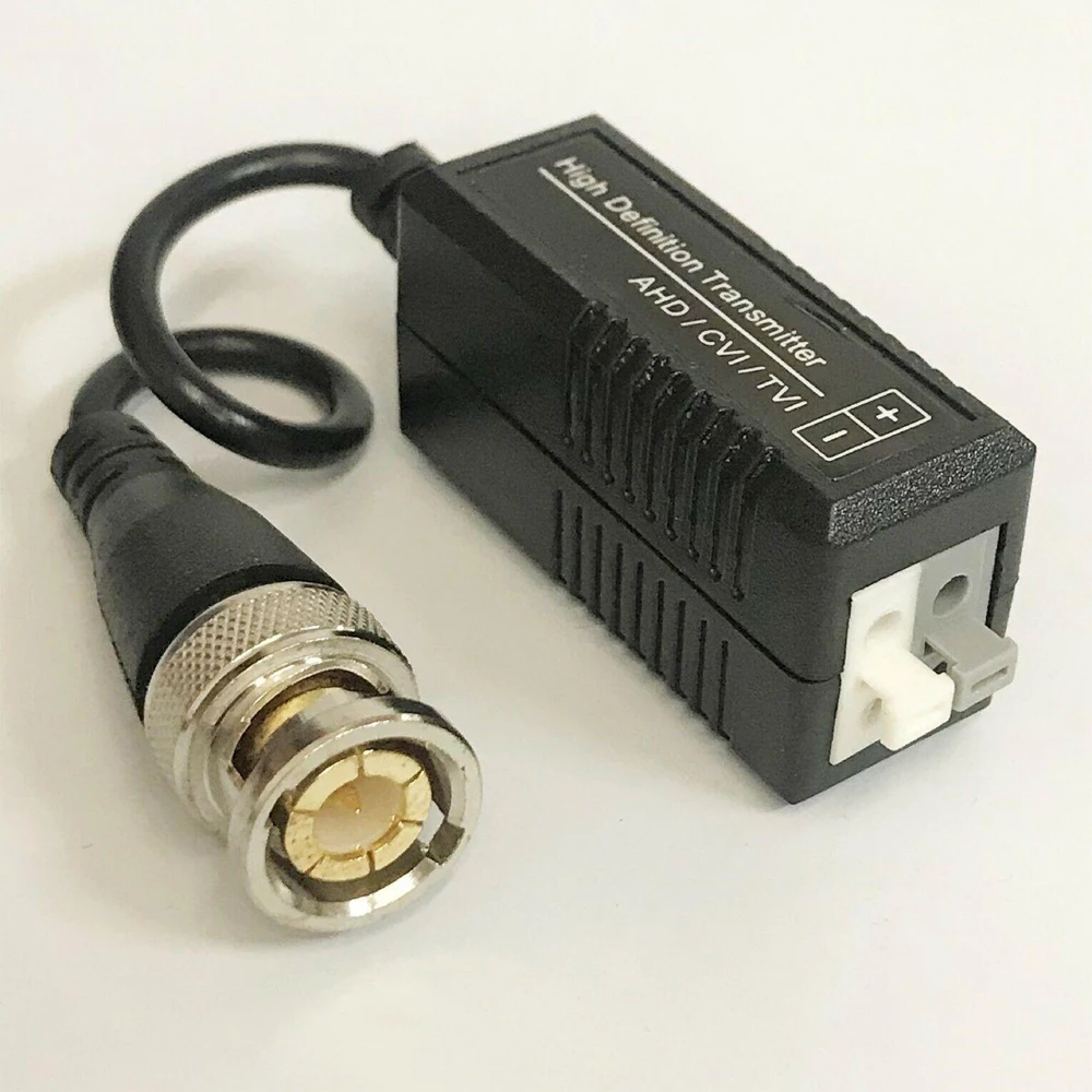 Balun vidéo CCTV BNC vers CAT5 CAT6 UTP pour caméra HD TVI AHD CVI, 1 jeu