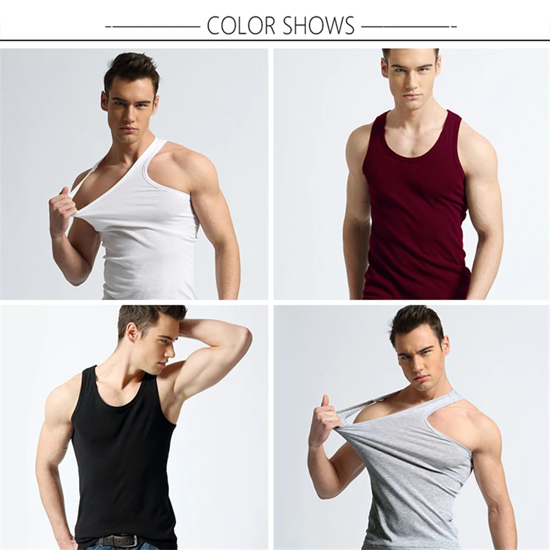 TFETTER Men\'s Underwear Cotton Tank Top Men High Quality Bodybuilding Singlet Sleeveless Slim Fit Vest Men Tank Tops