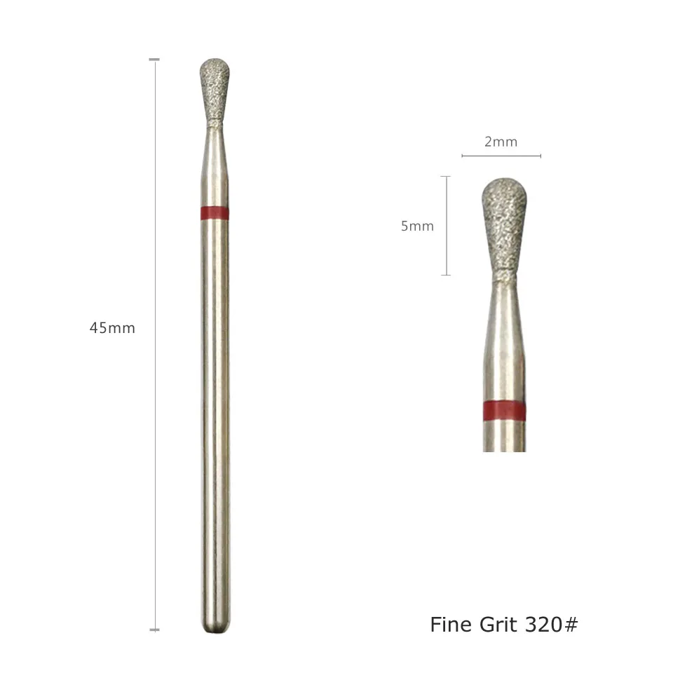 HYTOOS Fine Rotary Cuticle Burr เพชรเจาะเล็บ Bits รอบรัสเซีย Mills เล็บไฟฟ้าเจาะเล็บอุปกรณ์เสริมเครื่องมือ