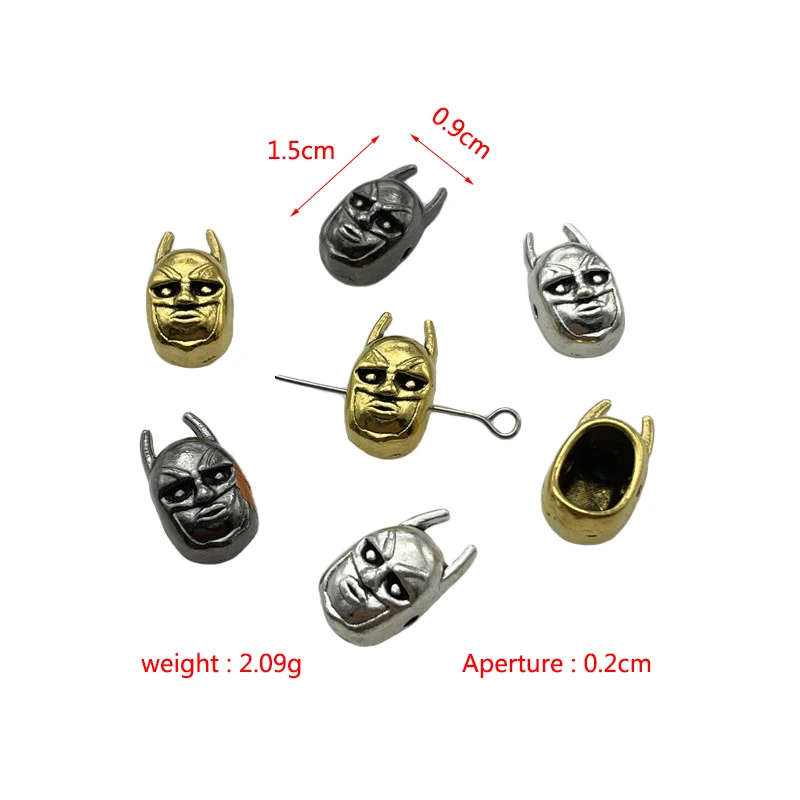 JunKang Alloy Perforated Cthulhu Mask Spacer DIY Amulet Bracelet Necklace Jewelry Connector Making Accessories