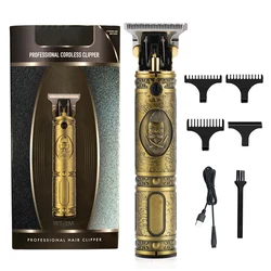 Professionale T testa calva tagliacapelli barbiere ricaricabile tagliacapelli uomo tagliatrice di capelli barba Trimmer 0mm rasoio rasoio