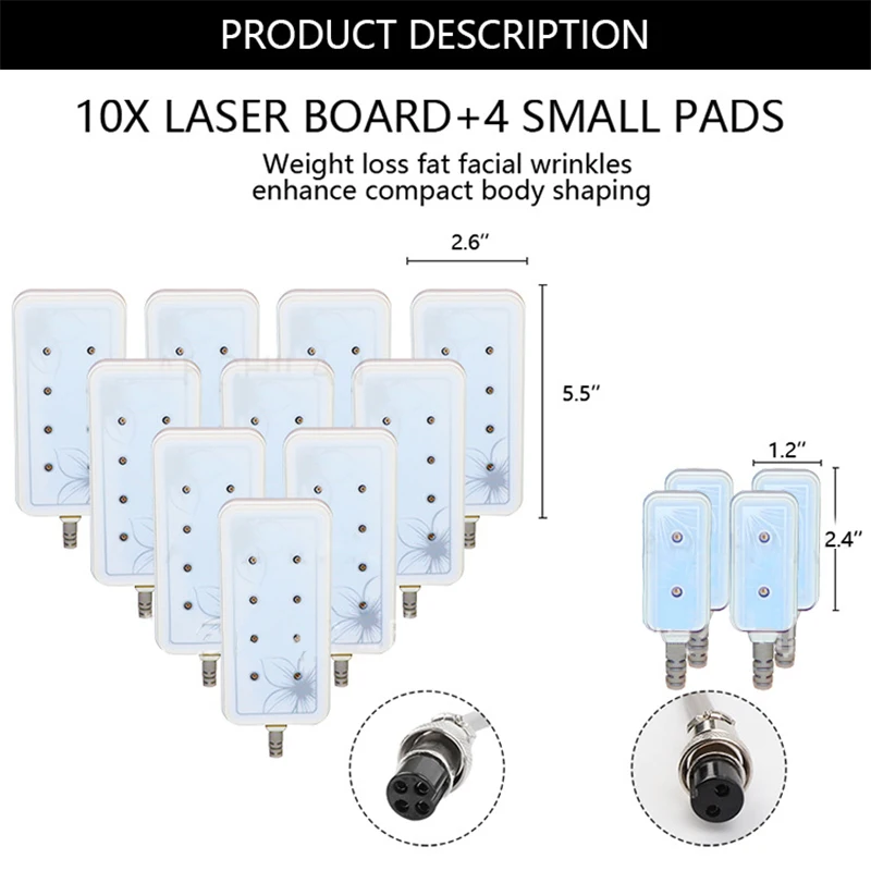 10+4 лазерных пластырей для похудения, лазерное косметическое оборудование для похудения и похудения с фиксированной точкой, профессиональное оборудование для формирования