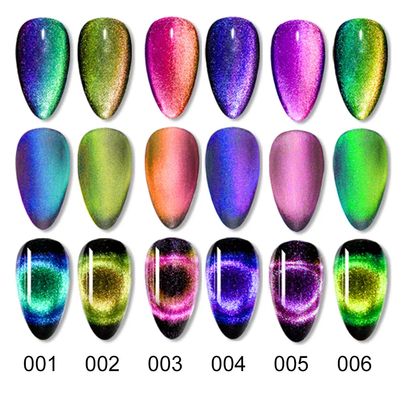 MIZHSE 9D Cat Eye Nail Gel Polish Chameleon Magnetic UV Gel Soak Off UV Nail Art Gel Newest Strong Magnet Stick For Cay Eye Gel