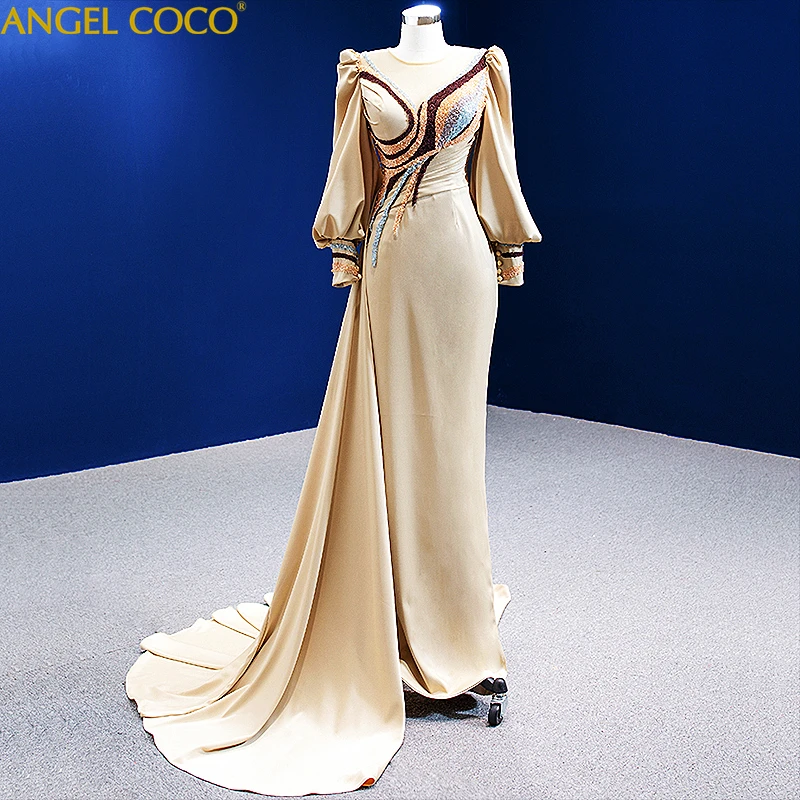 Elegant Dubai Saudi Arabia Maternity Formal Dress For Pregnant Women Long Sleeves Party Evening Gowns Special Occasion Dresses