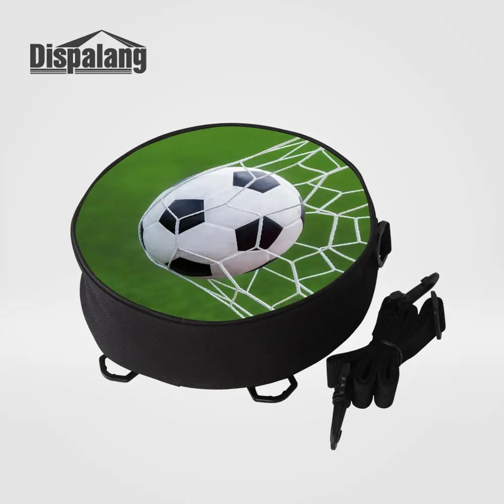 Cool Football Printed Round Bag Basketball Mini Messenger Crossbody Bag For Traveling For Boys Kids Small Kindergarten Schoolbag