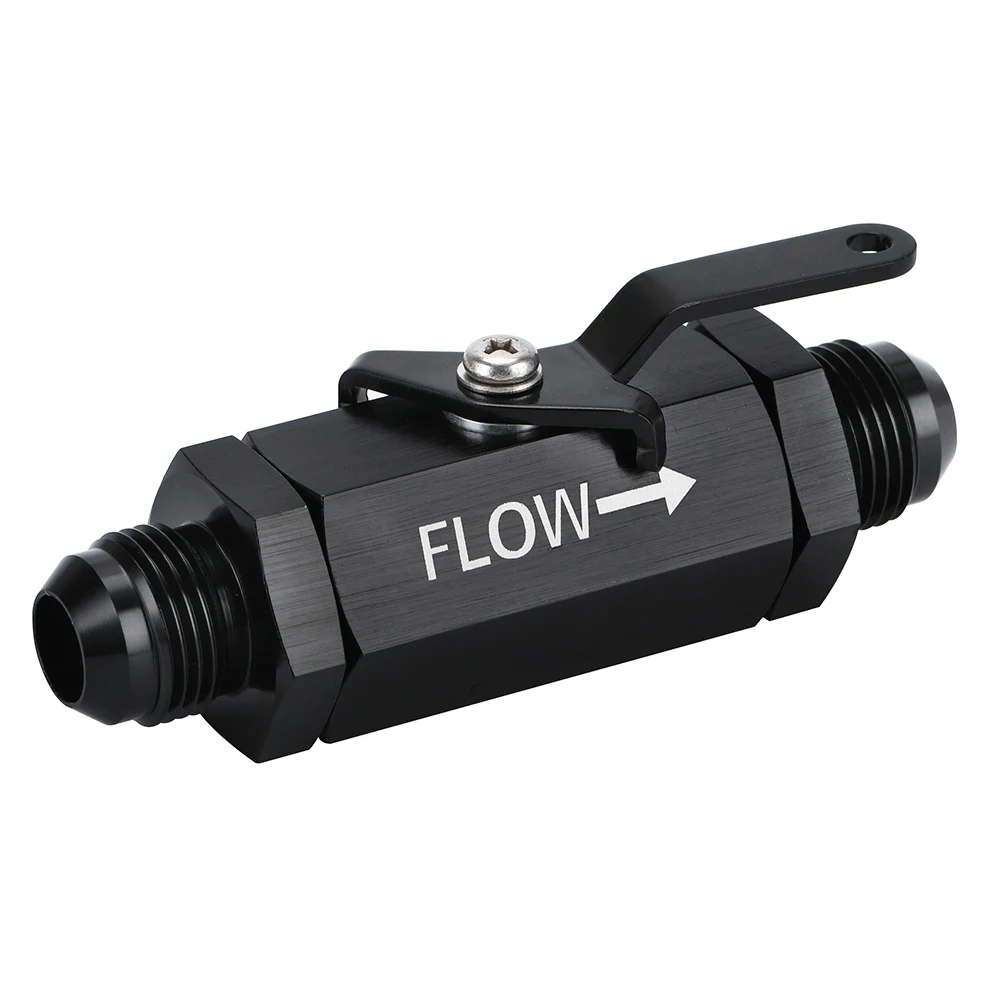 AN10 10AN-10 AN Shut Off Valve Fitting Aluminum Black WX-WLPV72-10