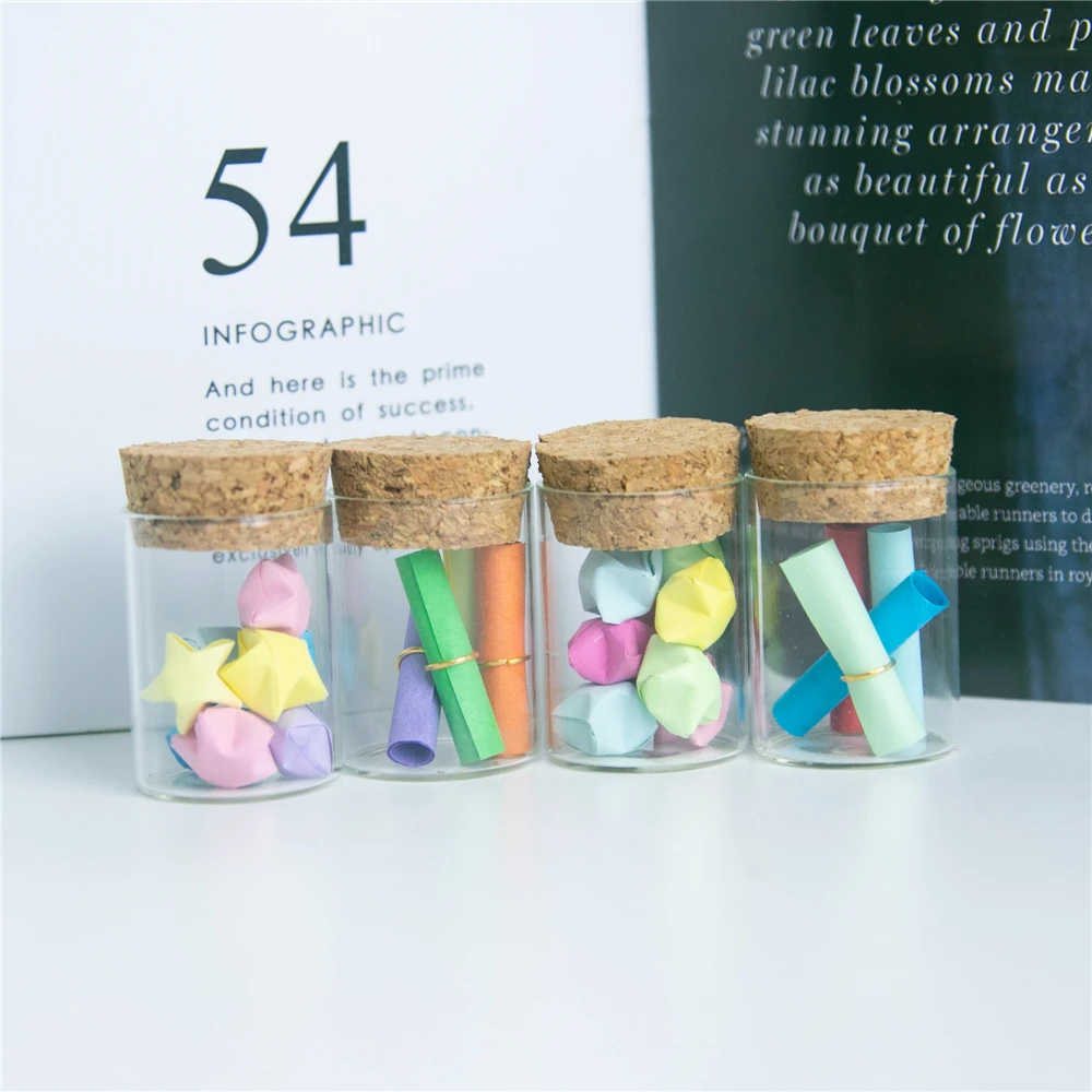 50Pcs 15ml Empty Glass Test Tube with Cork Home Furnishing Decoration Gifts Essential Oil Vial Candy Jar Refillable Bottle