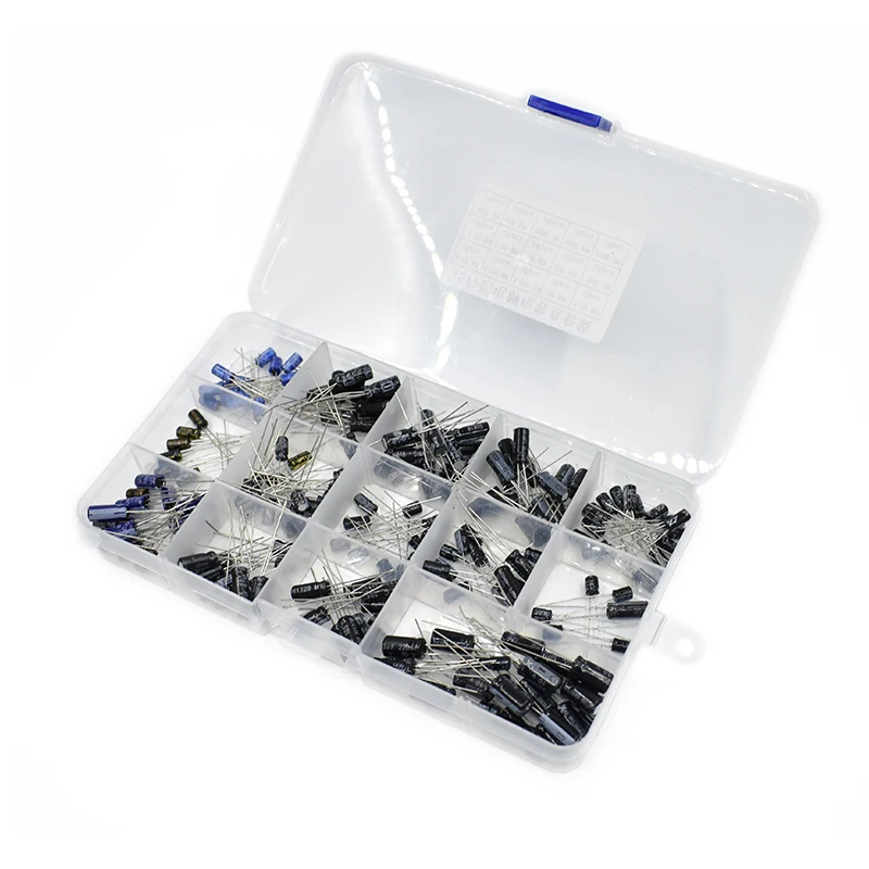 Imagem -04 - Kit de Sortimento de Capacitores Eletrolíticos 15 Valores 10v 16v 25v 50v 1uf220uf 022 uf 22 uf 100uf 200 Pcs por Lote