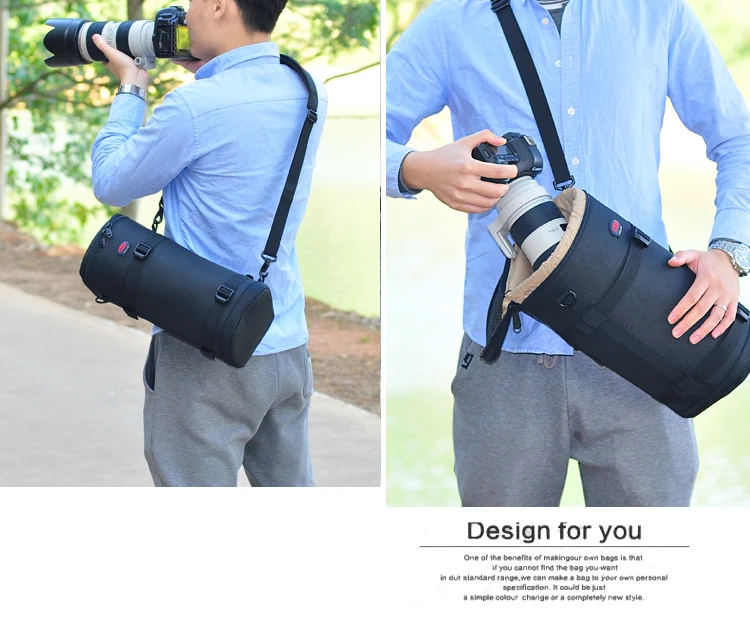 8Size Camera Telephoto Lens Bag Thicker Padded Case Pouch for Canon Nikon Tamron Sigma Sony Lens 50mm 150-600mm 70-200mm 16-35mm